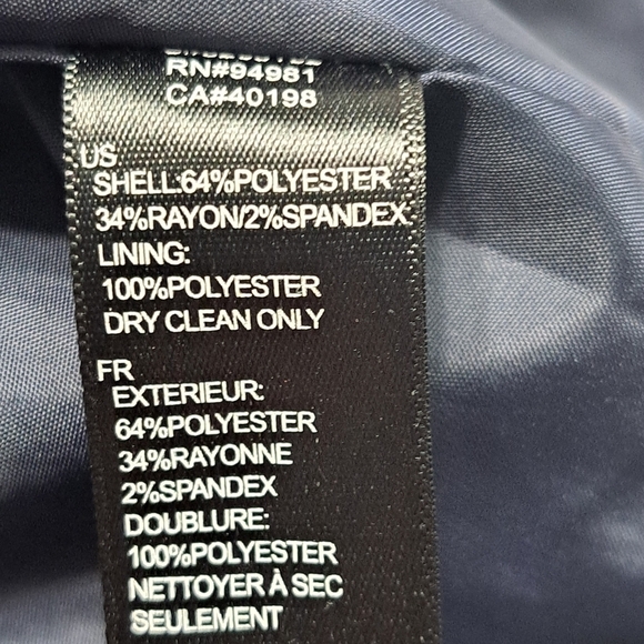 Twenty One Blue Blazer With Stripes Of Red & White     Size 5 - Picture 5 of 9